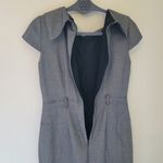 Tahari  Black and White Rolled Collar Sheath Dress Photo 7