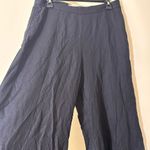 Anthropologie Linen Flare pants black size 10 Tall NWT Photo 6