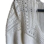 Steve Madden NWT Darcia Ivory Textured Knit Short Sleeve Sweater. Size Large Photo 4