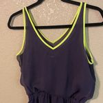 EXPRESS Navy Blue And Neon Sheer Skater Dress Size XS Photo 1