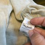 Rails  Valerie Raw Hem Shirt Dress Pistachio Acid Wash Green Tan Distressed Linen Photo 9