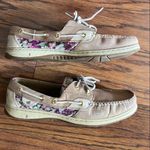 Sperry Women's Tan and Floral Boat Shoes Photo 7