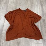 Susan Graver  weekend jersey knit relaxed oversized Rust Open Front Cardigan Photo 2