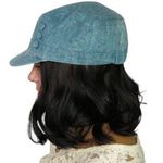 Toucan Collection Vintage Y2k Blue Chambray Denim Newsboy Cap Hat Photo 0