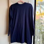 Missguided  Highneck Longsleeve Tee Shirt Mini Dress in Navy Blue size 4 Photo 2