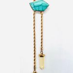 Gold&Turquoise Opera Necklace Blue Photo 1