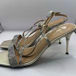 Linea Paolo  Hart Strappy Sandal gold silver wedding guest heels size 11M square Photo 2