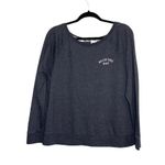 PINK - Victoria's Secret PINK Victoria’s Secret Dark Gray Seas The Day Graphic Open Back Sweatshirt Photo 0