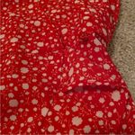 Red and white floral wrap romper, Daphnea paris, ruffles and button, size M Size M Photo 7