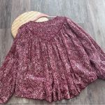 Free People cranberry cool meadow top boho women’s size XS Photo 7