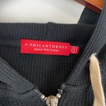 n:philanthropy NEW  Maurita Hooded Waffle Knit Bodysuit In Black Cat Small Photo 3