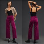 Anthropologie  Maeve Colette Corduroy Wide Leg Cropped Pant Grape Purple Size 32 Photo 1
