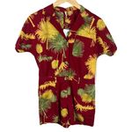 Free People NWT Red Tropical  Malibu Romper- XS Photo 0