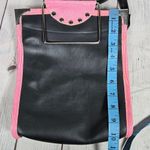 Passchal Pink Black Faux Leather Geometric‎ Handle Shoulder Bag Photo 6