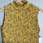 Nanette Lepore NWT High Neck Pleated Floral Midi Dress Women's 8 Yellow Cocktail Photo 7