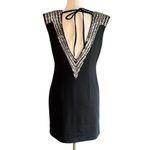 Allen Schwartz Prive sleeveless sheath dress with a beaded, embellished neckline Black Photo 7