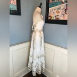 NWT Lace the Label White Metallic Gold Geometric Halter Maxi Dress Size L Size L Photo 2