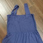 Navy blue wide leg romper size small women's cotton tshirt like soft material Photo 3