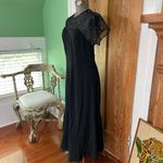 Vintage Positively Ellyn Sheer Elusion Pearl Sweetheart Bust Maxi Gown Sz M Black Size M Photo 7