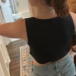 Gianni Bini  Linen Blend Crop Top Black Photo 2