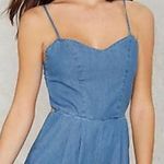 Nasty Gal Pistola Chambray Tie Back Romper Photo 0