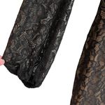 Dress the Population  Off the Shoulder Black Nude Blouson Sleeve Lace Dress NWT Photo 3