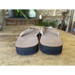 Simply Southern Womens Flip Flops Size L Tan/Black Leather Thong Sandals New Photo 2