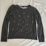 Loft Embellished Gray Sweater Photo 0