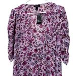 Torrid NEW 1X Pink Chiffon Ruched Sleeve Kimono Duster long sheer Floral NWT Photo 1