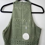 Twosisters the Label Rivers Midi Dress High Neck Moss Green Olive Lace US 12/XXL Photo 9