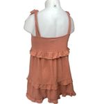 ASOS Brown Sleeveless Textured Ruffle Tiered Cami Mini Fit & Flare Tank Dress 12 Photo 1