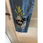 Seven7  Vancouver Mid Rise Skinny Jeans 12‎ Floral Embroidery Photo 3