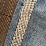 Levi's 501 Blue Straight Jeans with sparkle rhinestones down the sides NWT Photo 3