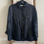 Chico's NWOT Chico’s 100% linen black button down shirt  Photo 0