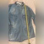 VTG SUSIELADY MOTO Denim Jacket Coat L Blue Faded Distressed Retro Trucker Y2K Size L Photo 9