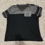 Material Girl  Black and Gray Short Sleeve Tee Photo 0