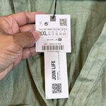ZARA Women's  100% Linen Shirt Basic Light Khaki Green Loose Size XXL NWT #6836 Photo 4