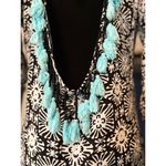 Escapada  TURQUOISE TASSEL DRESS SIZE MEDIUM Photo 2