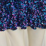 ZARA coquette colorful Sequin Mini Dress with Puff Sleeves size X Small Photo 11