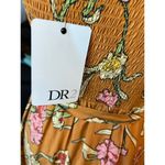 DR2 by Daniel rain burnt orange floral smocked mini dress boho chic Photo 9