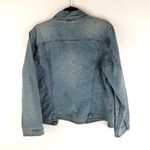 Betty Barclay Womens Denim Jacket Embroidered Beaded Floral Vintage Retro Y2K M Blue Size M Photo 3