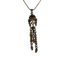 Vintage Style Gold Tone Rhinestone‎ Crystal Dangle Drop Necklace Women Y2K Photo 3