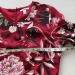 Bar III  Women’s Floral Ruffled Fit & Flare Dress Bell Sleeves Lined Size 2 Red Photo 3