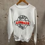 The Vintage Shop Vintage 1980s Georgia Party Shirt Puff Paint USA Made Crewneck Sweatshirt XL Photo 0