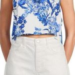 Cara Cara blue floral Nancy cropper blouse Size L Photo 0