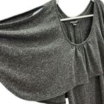 Volcom Second Trance Gray Split Sleeve Draped Cape Bodice Dress Womens Medium Photo 11