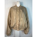 BY.DYLN Kai Bomber Jacket in Mushroom. Size M. Tan Size M Photo 4