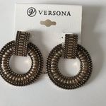 Versona NWT  Gold tone and Gray Pearl Necklace and Nickle free Earring Set Photo 1
