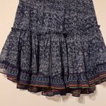 MISA Los Angeles  Floral Mini Ruffle Skirt Size Medium Blue white flowy stretch Photo 3