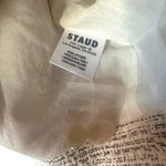 STAUD Tweed Cropped Jacket Cream Textured Cotton Blend Size Large Photo 6